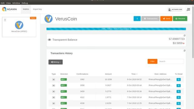 Start mining VRSC on Linux Desktop смотреть онлайн