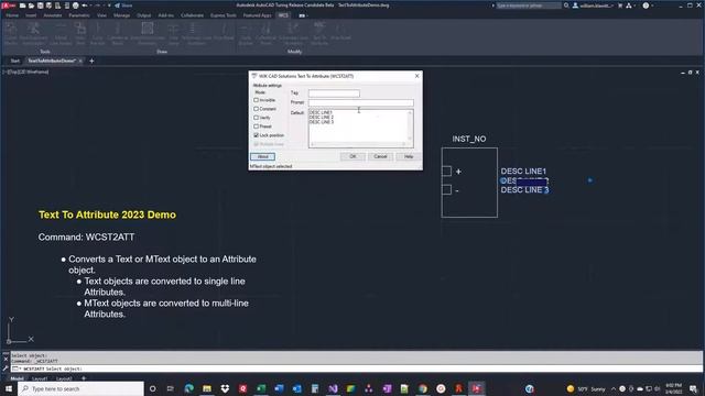 Text To Attribute 2023 App Demo ver: 2023.0.0.0 | AutoCAD 2023 смотреть онлайн