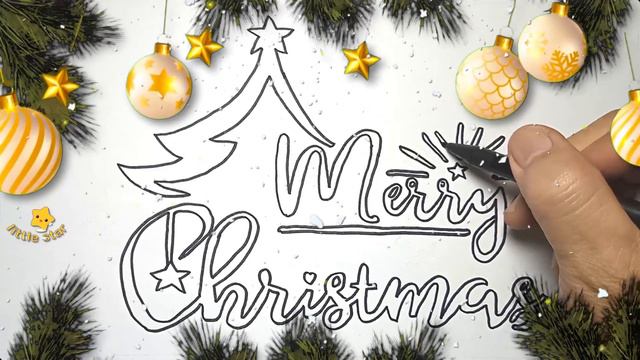 How to draw Merry Christmas Drawing 🎄Drawing Easy Merry Christmas 🎅 Christmas Drawing Idea смотреть онлайн