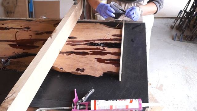 Барная столешница слэб с эпоксидной смолой (часть 2) смотреть онлайн