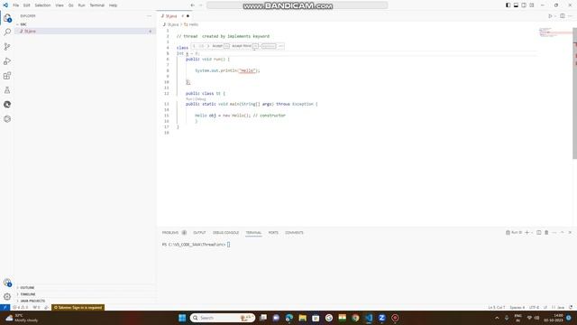 how to create thread in java by implements keyword and Runnable interface? смотреть онлайн