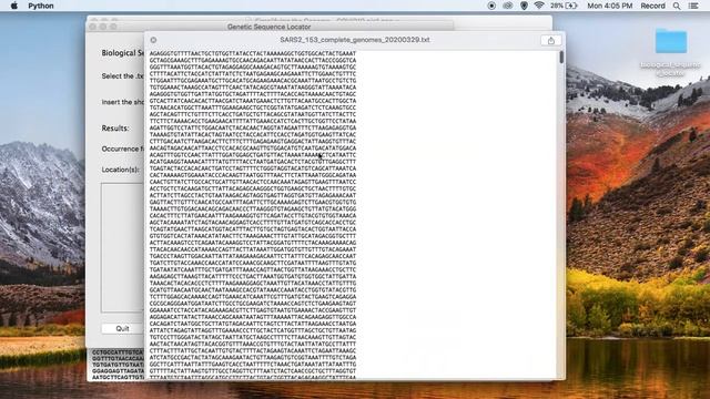 Biological Sequence Locator (Python) смотреть онлайн