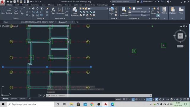Planta Forma de Fundação-parte 3 (AUTOCAD) смотреть онлайн
