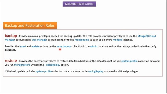 What are the different Built-in roles in MongoDB? | MongoDB Tutorial for Beginners смотреть онлайн
