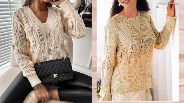 Стильные вязаные образы в нюдовых оттенках. Модные идеи для вдохновения. смотреть онлайн