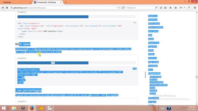 25 - Progress bar in boostrap смотреть онлайн