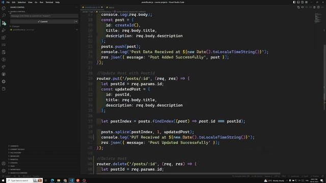 57. Create a Delete Request to delete Single Post in Node - AJAX смотреть онлайн