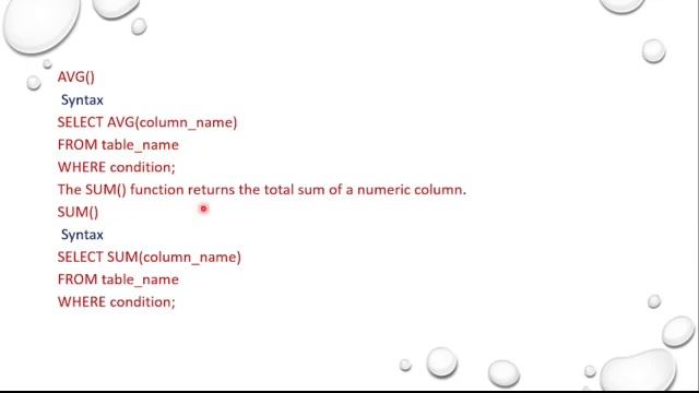 #Lec33:SQL Aggregate Functions - SUM, AVG(n), COUNT, MIN, MAX Functions | DBMS|Hostbox cse смотреть онлайн