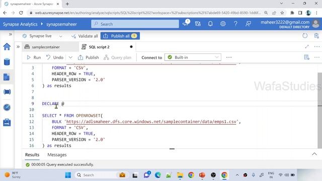 6 Use SQL Variable in OPENROWSET function in Azure Synapse Analytics | #azure #azuresynapse смотреть онлайн