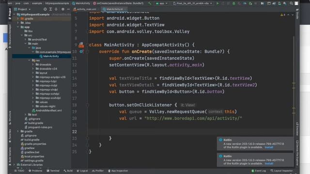 Android development with Kotlin for beginners - Http request (getting data from API) with Volley смотреть онлайн