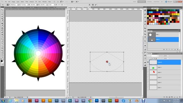 How To Make a Color Wheel (Revised Audio) Photoshop Tutorial Part 8-1 Mastering Vectors смотреть онлайн