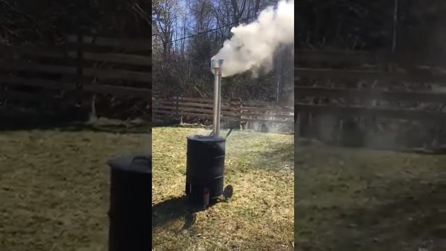 Бочка для сжигания мусора на колёсах смотреть онлайн