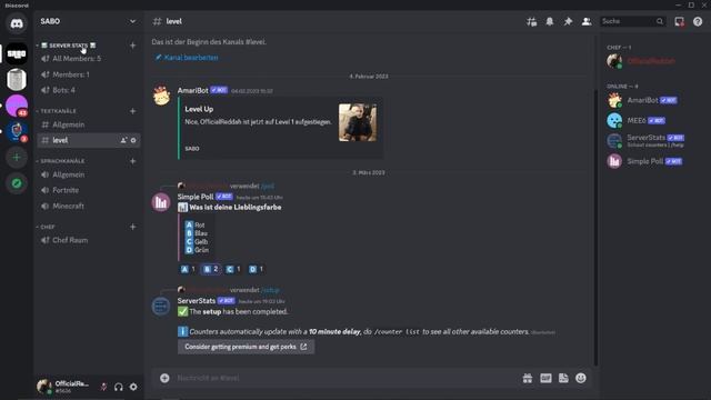 Discord: SERVER STATS erstellen & MITGLIEDERANZAHL sehen | Discord Server Stats Bot смотреть онлайн