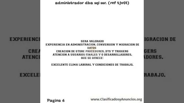 administrador dba sql ssr. (ref tjv01) fecha: 30 de noviembre de 2011 смотреть онлайн