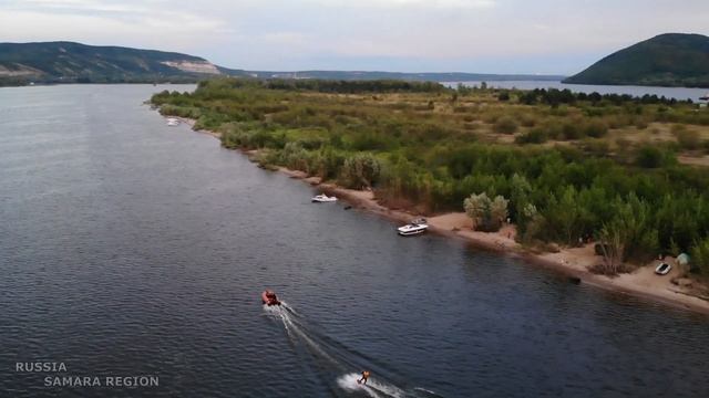 Река Волга / Жигулёвские горы / закат / август 2020 г./ Самарская обл / Russia смотреть онлайн