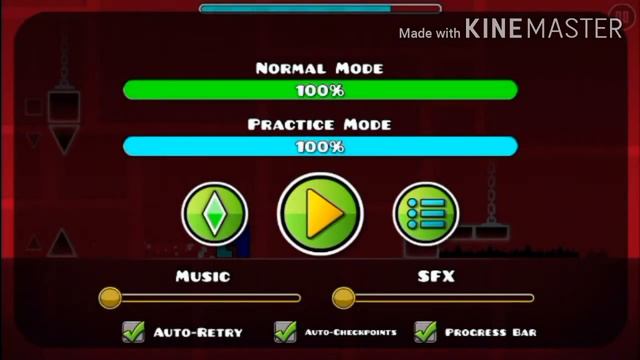 Питаюсь собрать 3 звезды в Geometry Dash смотреть онлайн