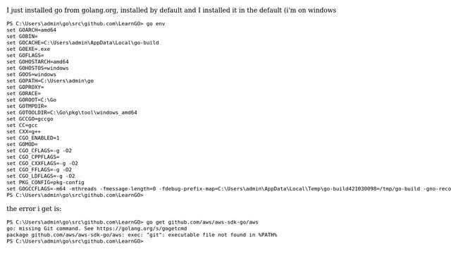 exec: "git": executable file not found in %PATH%" смотреть онлайн
