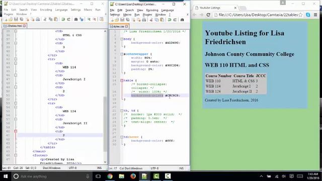 Creating and styling html tables and using the hover css pseudo-class смотреть онлайн