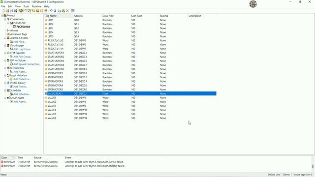 PLC S7-1200 connect with KepServer OPC Server all data type part-1 смотреть онлайн