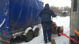 Опробование снегоротора для мотоблока мтз.