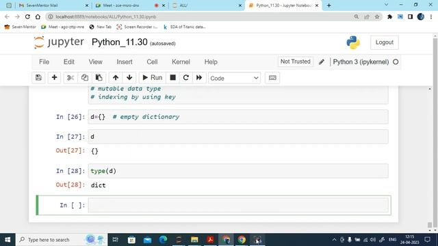 Tuple Part-2 & Dictionary Part-1|pythonforbeginners|python full course|python full course in hindi смотреть онлайн