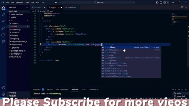 Build a Counter and Timer App with React Hooks | React.js Tutorial смотреть онлайн