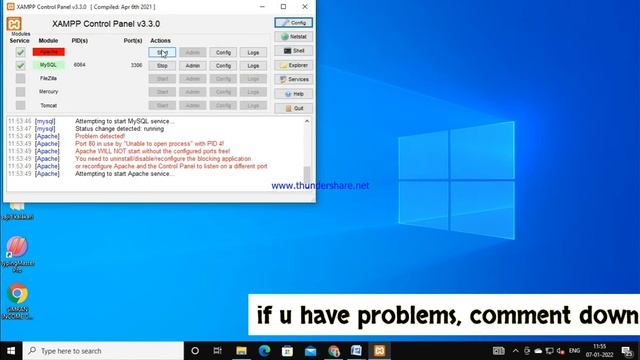 Xampp, Apace - Error: Apache shutdown unexpectedly || All Error Fixed Xampp 2022 смотреть онлайн