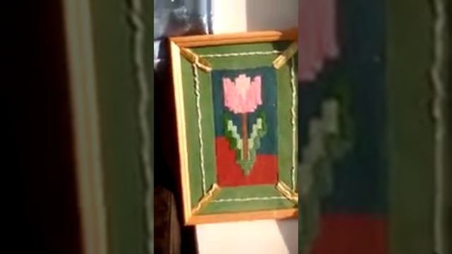 Вышивка картины тюльпанчик , вышивка крестиком смотреть онлайн