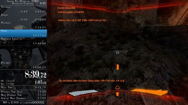 Aliens vs. Predator (2010) - Predator Campaign Speedrun in 0:17:36 (time without loads) смотреть онлайн