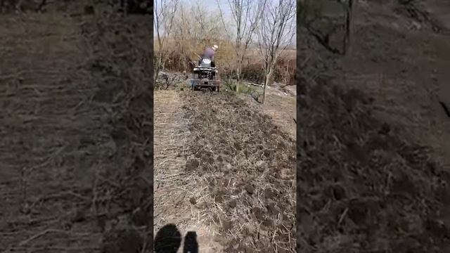 Работа фрез мини трактор Т-012