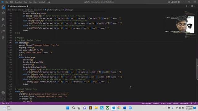 Python Playfair Cipher смотреть онлайн