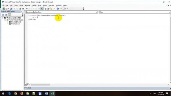 Web Browser Control in Microsoft Excel 2019 VBA