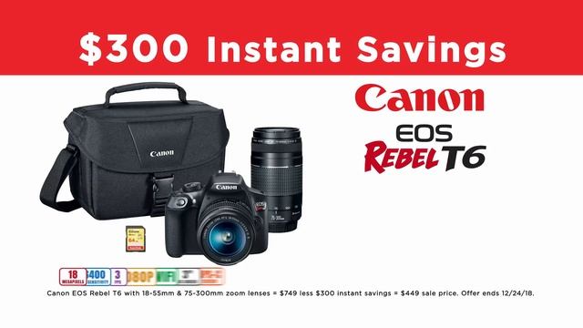 Samy's Camera Holiday Sale - Canon EOS Rebel T6 Kit смотреть онлайн