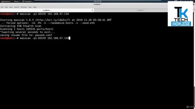 Scanning with Masscan in kali linux смотреть онлайн