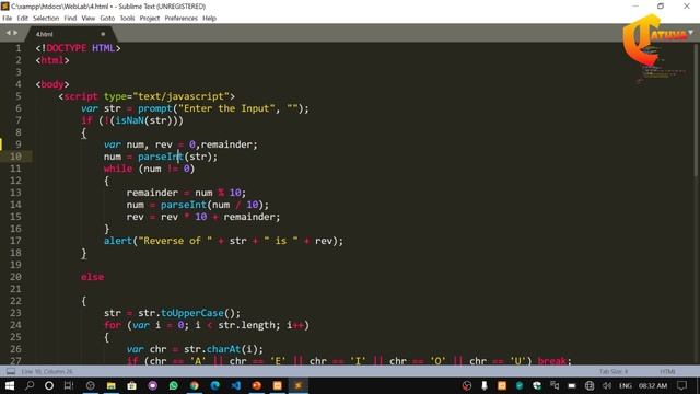 4.HTML5 with embedded JavaScript using functions for operation on Strings | #VTU | #CTathva смотреть онлайн