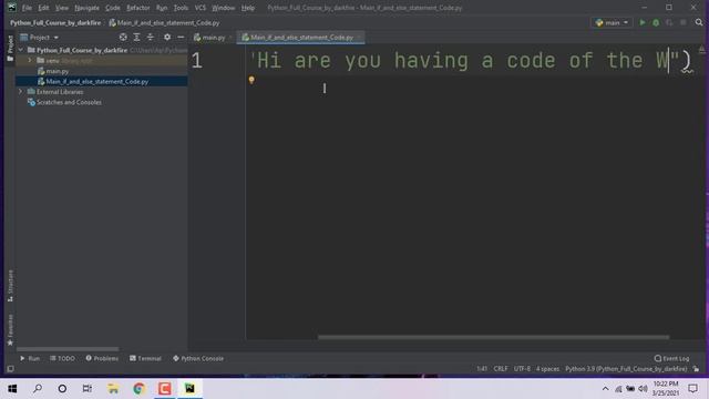 Python | How to print a name || if and else statement || With Source code || full series || смотреть онлайн