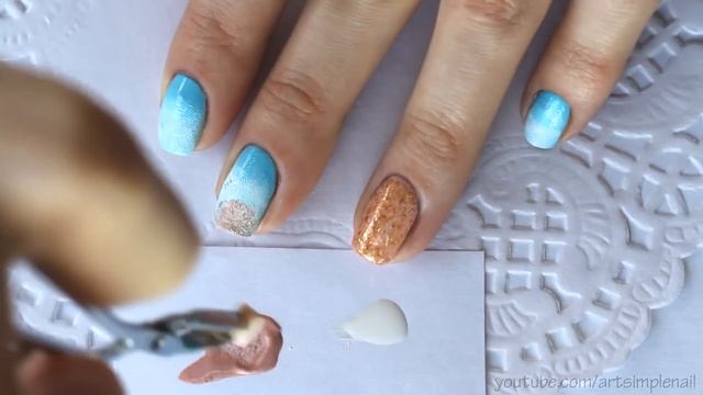 Морской маникюр на лето 2016 | Sea Nails Tutorial смотреть онлайн