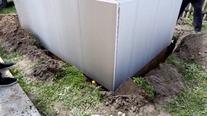 Установка пластикового погреба 2х3 метра