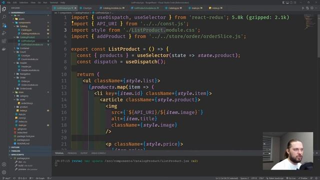 Бесплатный интенсив по React «Сервис заказа бургеров» 3 день смотреть онлайн