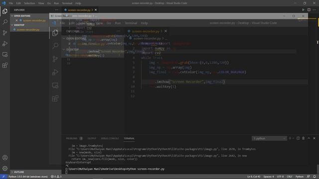 Build a Screen Recorder using Python in Tamil | Python Screen Recorder | Tamil | смотреть онлайн
