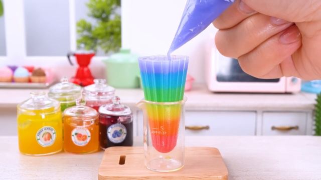 Coolest Miniature Rainbow Ice Cream Recipe For Summer | Sweet Miniature Rainbow Dessert Ideas смотреть онлайн