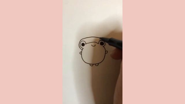 How to draw a cute frog (With a mushroom hat) смотреть онлайн