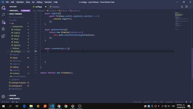 React / Hooks / Firebase / Auth #5 (The Create Component) смотреть онлайн