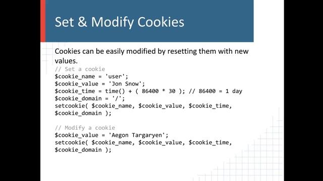 WIP400 Cookies And Sessions смотреть онлайн