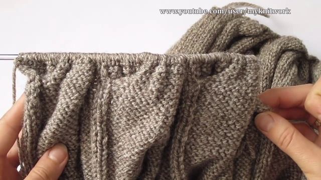 Вязание спицами. Кардиган Лало. Вяжем пройму на левом рукаве. Knit cardigan Lalo. Часть 6. смотреть онлайн