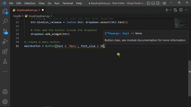 How To Create A DropDown Menu Using Python Kivy Framework-Python Kivy GUI Tutorial смотреть онлайн