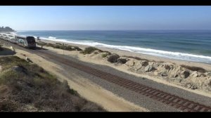 Проезд скоростных поездов в Америке США.Тепловоз железная дорога