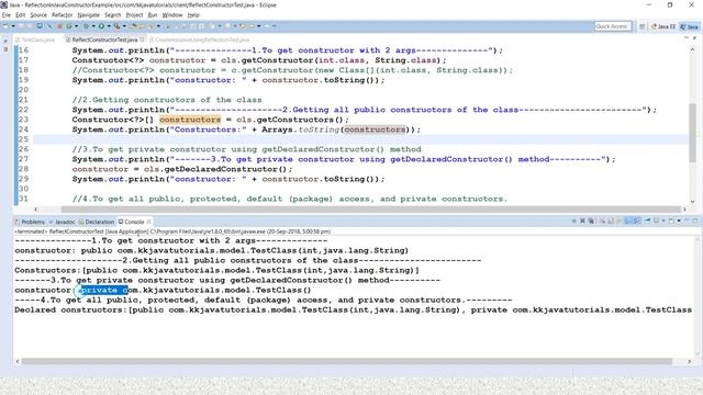 Reflection in Java Constructor | Creating class instance using reflection смотреть онлайн