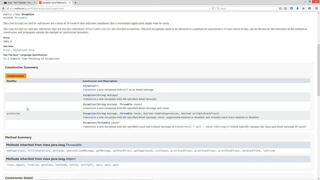 Learn Java Programming - Creating Exceptions Tutorial смотреть онлайн