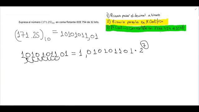 Convertir un número decimal a coma flotante de 32 bits смотреть онлайн